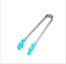 Load image into Gallery viewer, 2Pcs blue Stainless Steel Silicone Food Clip,Hand Clip Cooking Kitchen Tableware AZ1674
