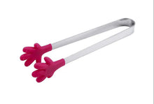 Lade das Bild in den Galerie-Viewer, 2Pcs red Stainless Steel Silicone Food Clip,Hand Clip Cooking Kitchen Tableware AZ1678
