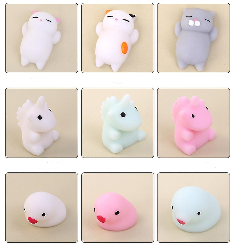 2Pcs 1 PCS Mini Cute Cat Squishy Antistress Ball Soft Squeeze Toy, Stress Relief AZ15407