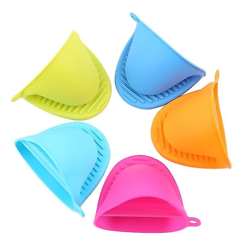 2Pcs yellow  Microwave Oven Gloves - Thicken Anti Scald, Silicone Pot Clips For Oven AZ16118