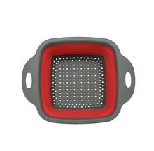 Load image into Gallery viewer, 2Pcs small red Silicone, Foldable, Drain Washing Basket - Fruit, Vegetable, Organizer Storage AZ17967
