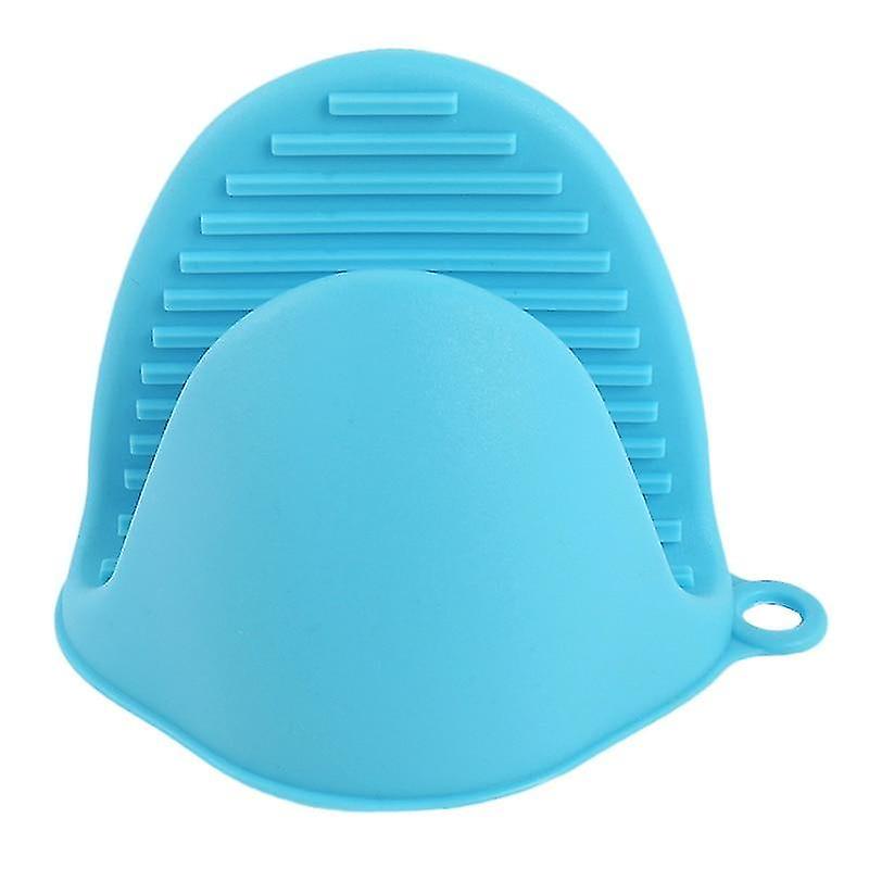 2Pcs blue  Microwave Oven Gloves - Thicken Anti Scald, Silicone Pot Clips For Oven AZ16111
