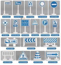 Lade das Bild in den Galerie-Viewer, 18pcs traffic signs Large City, Traffic Car Park Play Mat - Waterproof, Non-woven, Playmat With Car AZ16399
