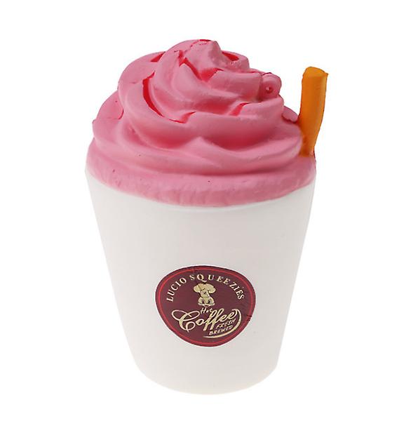 2Pcs White cream cup Antistress Relief Squishy toy,French fries, Milk tea, Burgers,Cake