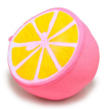 Load image into Gallery viewer, 2Pcs Pink lemon Antistress Relief Squishy toy, Hamburger,French fries, Milk tea, Burgers,Cake
