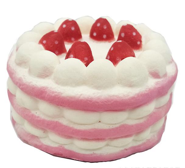 2Pcs Pink cake Antistress Relief Squishy toy,French fries, Milk tea, Burgers,Cake