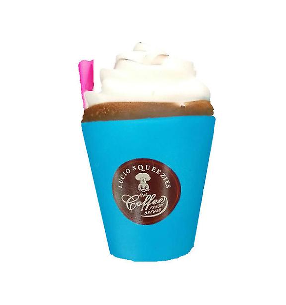 2Pcs Blue cream cup Antistress Relief Squishy toy,French fries, Milk tea, Burgers,Cake