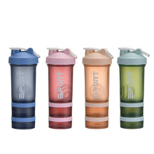 Lade das Bild in den Galerie-Viewer, 450ml Water bottle  Three-Layer Protein Powder Shake Cup Sports Fitness Cup Easy to Clean

