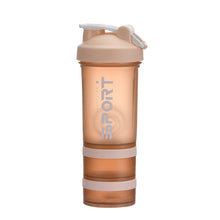 Lade das Bild in den Galerie-Viewer, 450ml Water bottle  Three-Layer Protein Powder Shake Cup Sports Fitness Cup Easy to Clean
