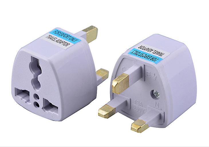 2Pcs uk plug Universal Plug Power Adapter,conversion Plug, Travel Adaptor, Three-pin AZ15421