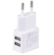 Load image into Gallery viewer, 2Pcs 1 port eu plug black 5V 2A US/EU Plug Mobile Phone Power Adapter With Double Port AZ1564
