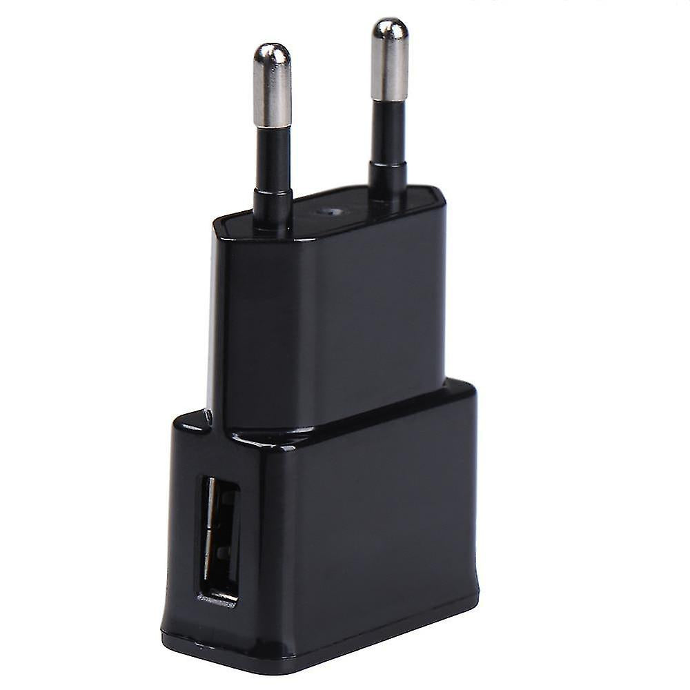 2Pcs 1 port us plug black 5V 2A US/EU Plug Mobile Phone Power Adapter With Double Port AZ1566