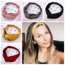 Load image into Gallery viewer, Headbands Vintage Cross Knot Elastic Hair Bands
