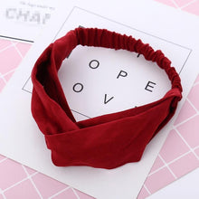 Load image into Gallery viewer, Headbands Vintage Cross Knot Elastic Hair Bands
