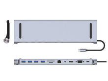 Load image into Gallery viewer, 11 in 1 HUB 4K USB Type-C to USB 3.0 TF HDMI VGA RJ45 Mini DP Docking Station AZ1673
