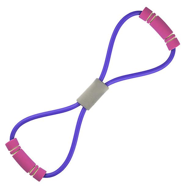 2Pcs purple Eight-character Rally, Breast Expander, Chest Shaper, Yoga Rubber Band, Stretch Band AZ13739