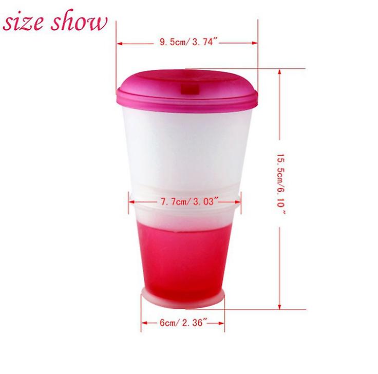 2Pcs blue Portable Yogurt And Cereal On The Go Container Cup Breakfast cup AZ13470