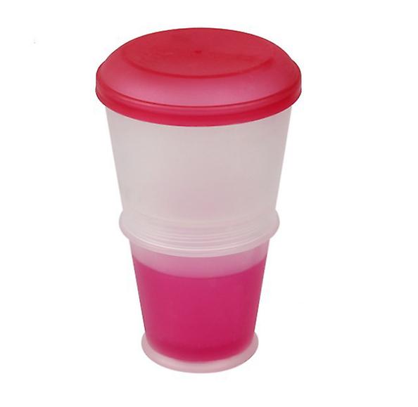 2Pcs pink Portable Yogurt And Cereal On The Go Container Cup Breakfast cup AZ13473