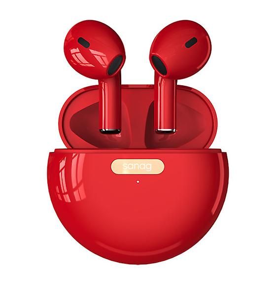 red Wireless bluetooth 5.0 earphone in-ear TWS noise-canceling waterproof headphones AZ13969