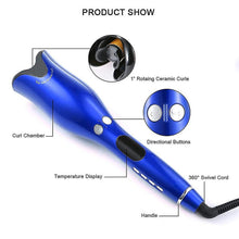 Lade das Bild in den Galerie-Viewer, eu plug blue Anti-scalding wave styling hair Curler, Rose-Shaped automatic Air Rotating hair Curler AZ12708
