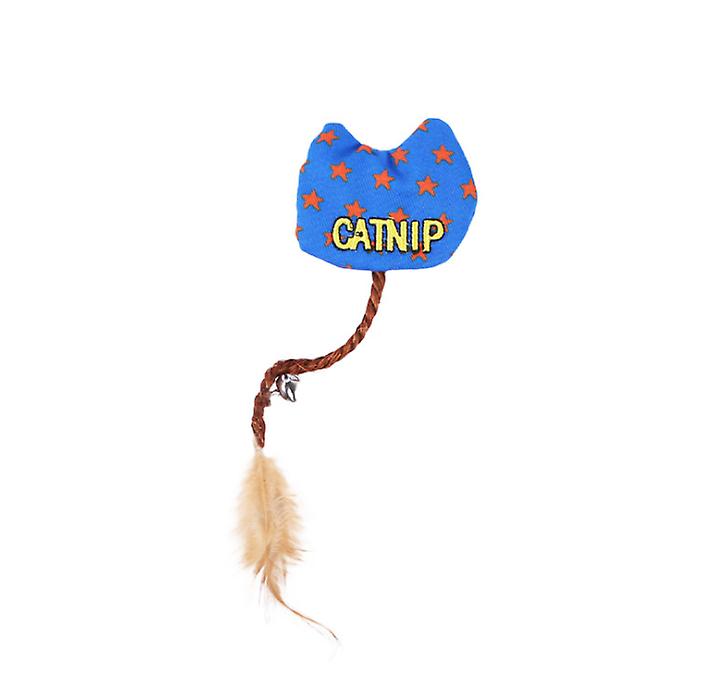 2Pcs blue Canvas Catnip Feather Funny Cat Toy Knots,Wear-resistant gnawing Cat Supplies AZ16133