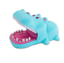 Load image into Gallery viewer, Without light and sound blue Hand-bite hippo parent-child interaction electric bite hippo teeth extraction AZ16408
