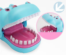 Load image into Gallery viewer, Without light and sound blue Hand-bite hippo parent-child interaction electric bite hippo teeth extraction AZ16408
