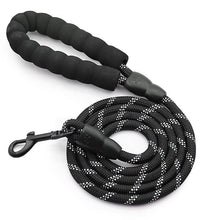 Load image into Gallery viewer, 2Pcs S black Pet leash, reflective nylon rock climbing round rope dog leash, dog leash AZ19386
