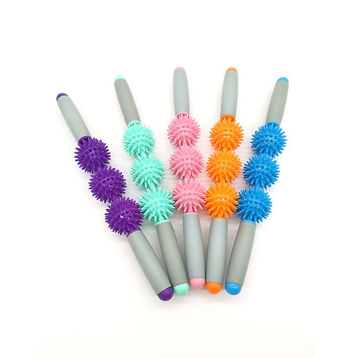 3 balls orange Back And Neck Massager,Massage stick hedgehog ball, relax muscle fitness exercise roller, yoga roller AZ21170
