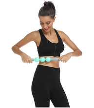 Load image into Gallery viewer, 3 balls orange Back And Neck Massager,Massage stick hedgehog ball, relax muscle fitness exercise roller, yoga roller AZ21170
