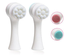 Load image into Gallery viewer, 2Pcs Big wave point blue Double Side Facialcleansing Brush - Face Exfoliating, Massage AZ21152
