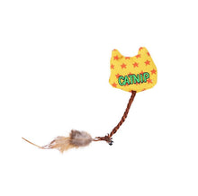 Lade das Bild in den Galerie-Viewer, 2Pcs yellow Canvas Catnip Feather Funny Cat Toy Knots,Wear-resistant gnawing Cat Supplies AZ16135
