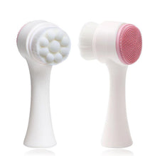 Load image into Gallery viewer, 2Pcs Big wave point pink Double Side Facialcleansing Brush - Face Exfoliating, Massage AZ21153

