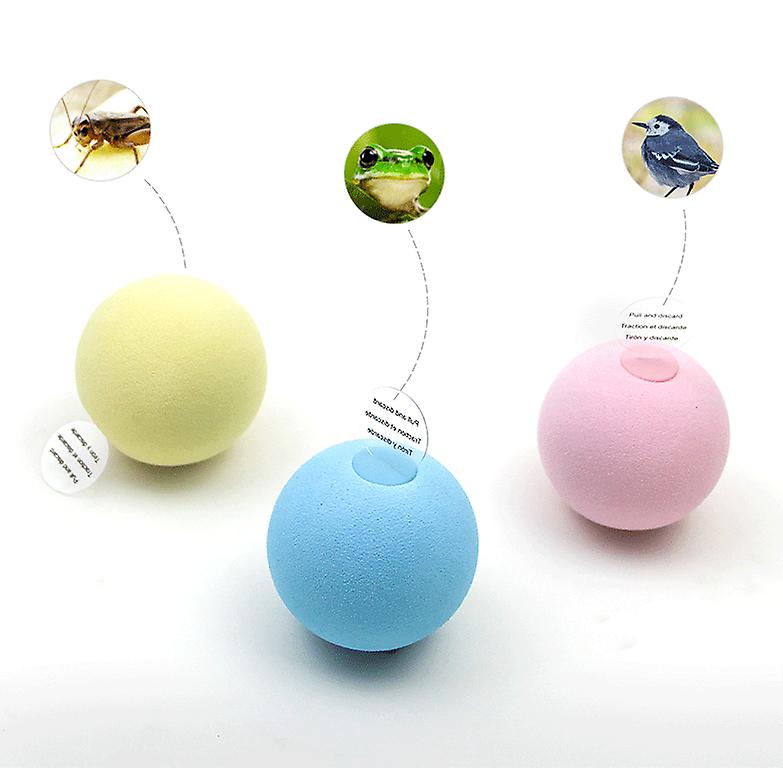 2Pcs pink Pet cat Gravity Calling Ball toy,Cat Self-Hey Anti-boring Funny Cat Stick Peppermint Ball Sounding Toy AZ1648