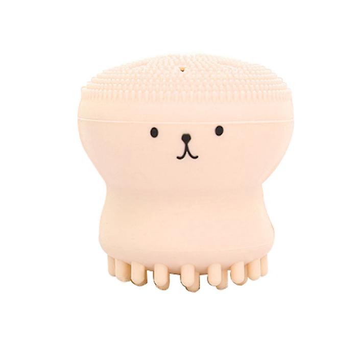 2Pcs flesh-colored Octopus Shape Silicone Face Cleansing Brush - Face Washing Scrub, Skin Care,cleansing instrument brush AZ14726