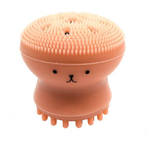 Lade das Bild in den Galerie-Viewer, 2Pcs orange Octopus Shape Silicone Face Cleansing Brush - Face Washing Scrub, Skin Care,cleansing instrument brush AZ14731
