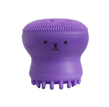 Lade das Bild in den Galerie-Viewer, 2Pcs purple Octopus Shape Silicone Face Cleansing Brush - Face Washing Scrub, Skin Care,cleansing instrument brush AZ14733

