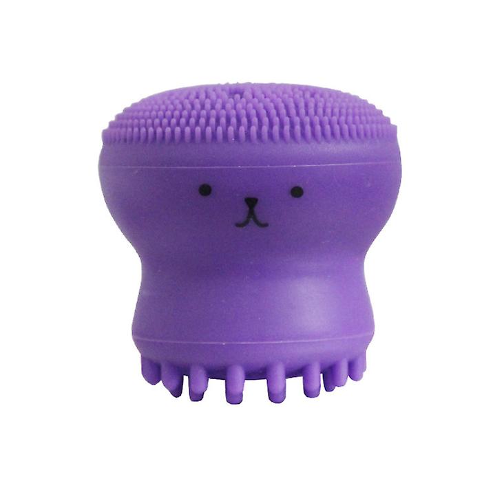 2Pcs purple Octopus Shape Silicone Face Cleansing Brush - Face Washing Scrub, Skin Care,cleansing instrument brush AZ14733