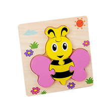 Load image into Gallery viewer, 2Pcs butterfly Children&#39;s wooden 3D geometric puzzle, baby early education jigsaw puzzle building block educational toy AZ12286
