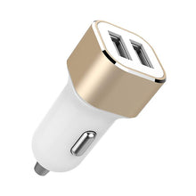 Lade das Bild in den Galerie-Viewer, 2Pcs gold Quick Charge Car dual-port usb car charger, multi-function cigarette lighter AZ21941
