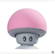 Load image into Gallery viewer, 2Pcs pink Cartoon Mushroom Head wireless Bluetooth Speaker Suction Cup Phone Holder Portable Outdoor Sound AZ16106
