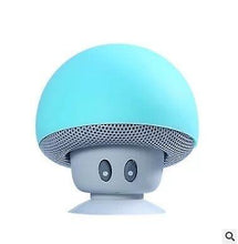 Lade das Bild in den Galerie-Viewer, 2Pcs light blue Cartoon Mushroom Head wireless Bluetooth Speaker Suction Cup Phone Holder Portable Outdoor Sound AZ16105
