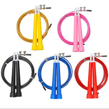 Lade das Bild in den Galerie-Viewer, 2Pcs yellow Plastic Handle Steel Wire Skipping Rope, Adult Weight Loss Fitness Exercise Equipment AZ13585
