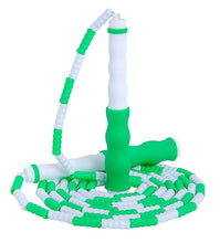 Lade das Bild in den Galerie-Viewer, 2Pcs green Soft Beaded Skipping Rope With Adjustable Section,Skipping Rope Without Tangles,fitness sports equipment AZ21967
