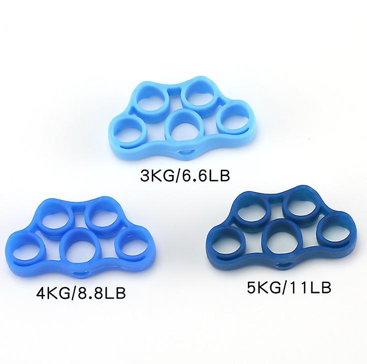 2Pcs 5KG/11LB orange Silicone finger tensioner, silicone tension trainer, fitness exercise rehabilitation training device AZ17851