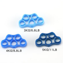Load image into Gallery viewer, 2Pcs 3KG/6.6LB blue Silicone finger tensioner, silicone tension trainer, fitness exercise rehabilitation training device AZ17856
