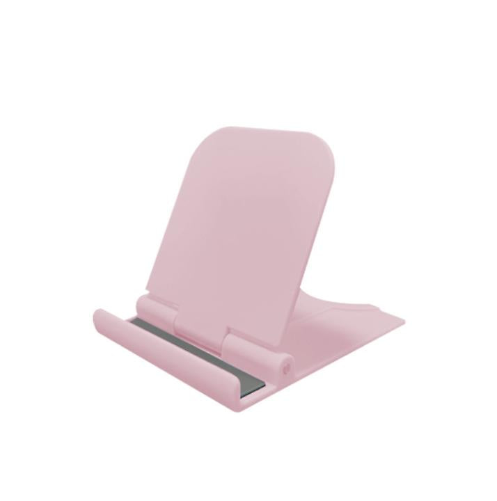 2Pcs pink Universal mobile phone tablet desktop stand, foldable plastic mobile phone stand AZ19076