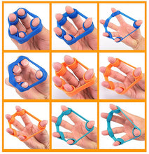 Load image into Gallery viewer, 2Pcs 3KG/6.6LB green Silicone finger tensioner, silicone tension trainer, fitness exercise rehabilitation training device AZ17855
