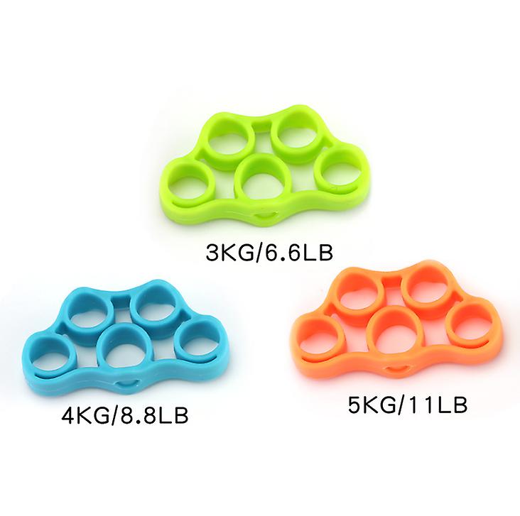 2Pcs 4KG/8.8LB royal blue Silicone finger tensioner, silicone tension trainer, fitness exercise rehabilitation training device AZ17857