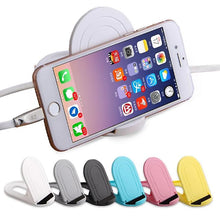 Lade das Bild in den Galerie-Viewer, 2Pcs pink Portable oval mobile phone stand, foldable desktop lazy stand AZ11788
